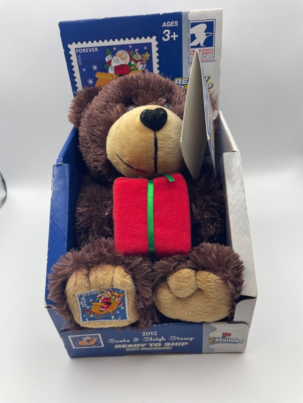 2012 in the mailbox Santa & Sleigh forever stamp teddy bear usps new